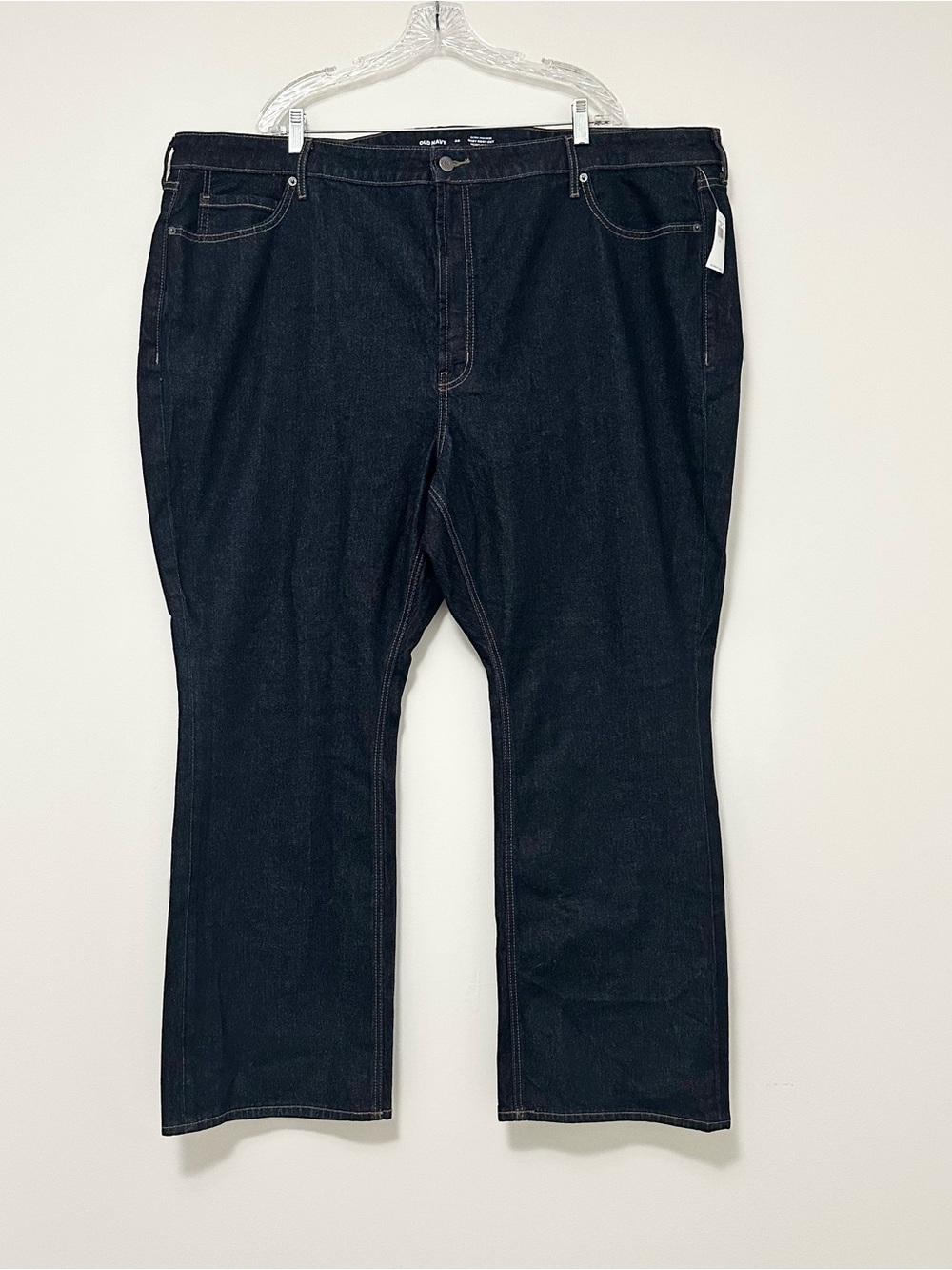 Women's Plus Size Old Navy Extra High Rise Baby Boot-Cut Dark Wash Jeans Size 26